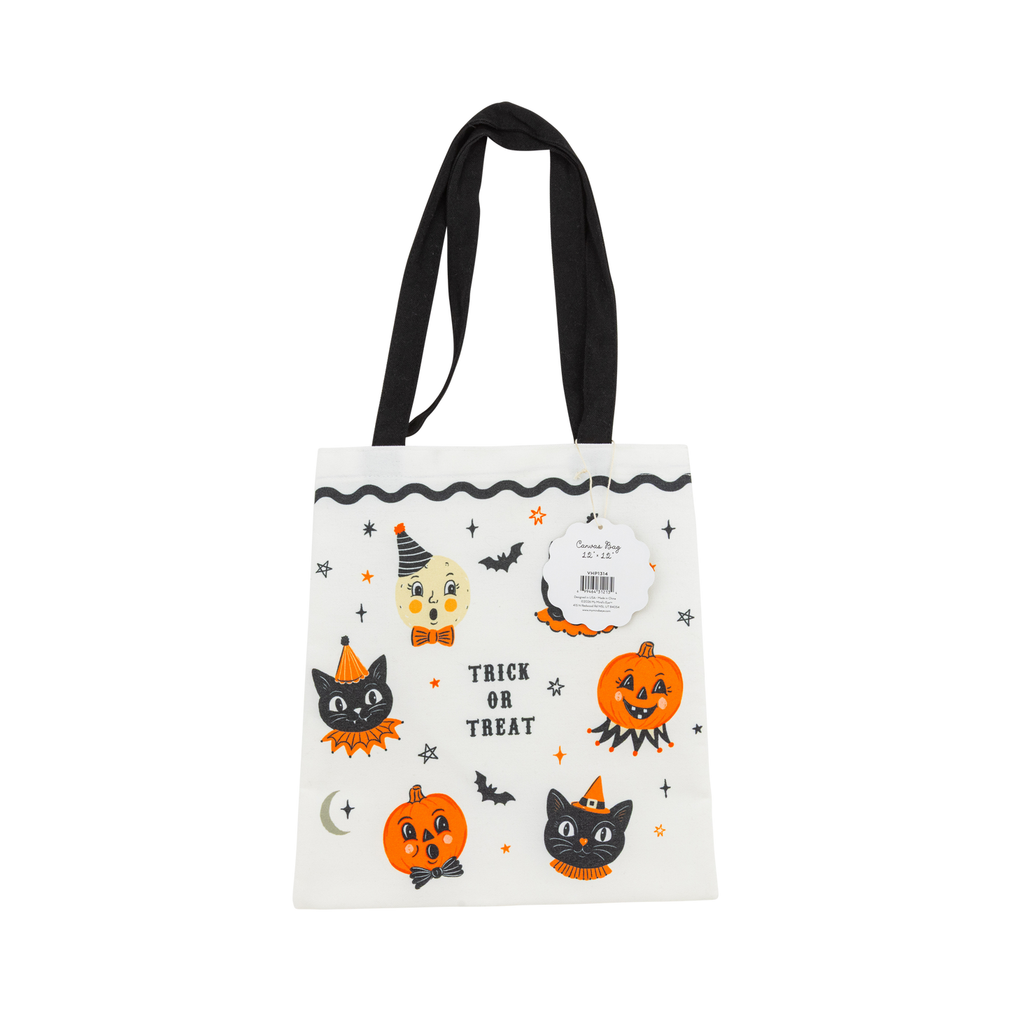 Vintage Halloween Characters Canvas Tote Bag