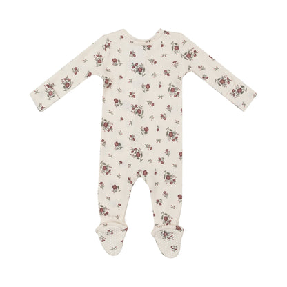 Misty Rose Floral - 2 Way Zipper Footie