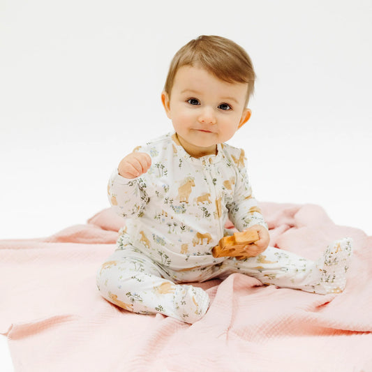 Pretty Ponies - 2 Way Ruffle Zipper Ruffle Back Footie