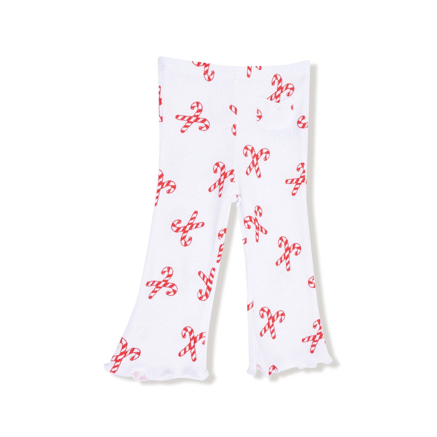 Candy Canes Puffy Long Sleeve Oversized Sweatshirt + Flared Pant
