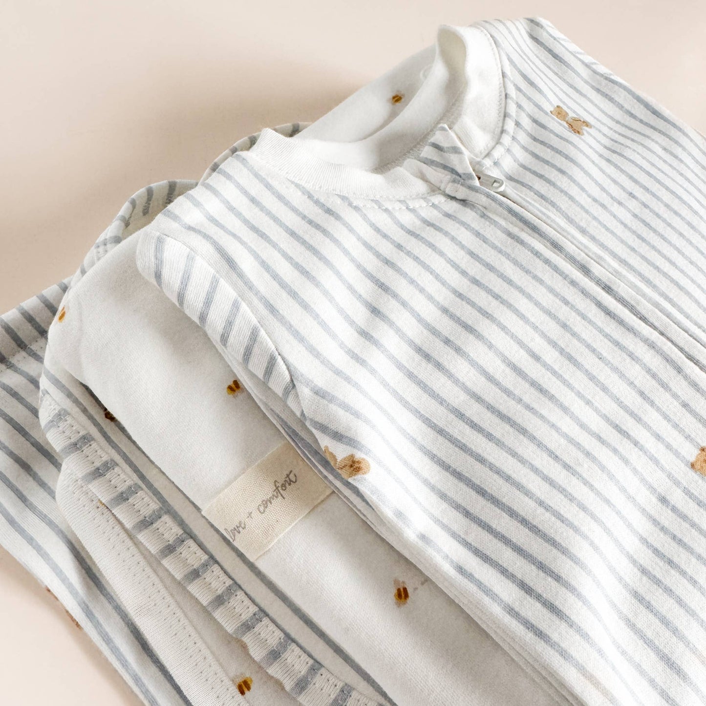 Honey Bee Organic Cotton Knit Swaddle Blanket