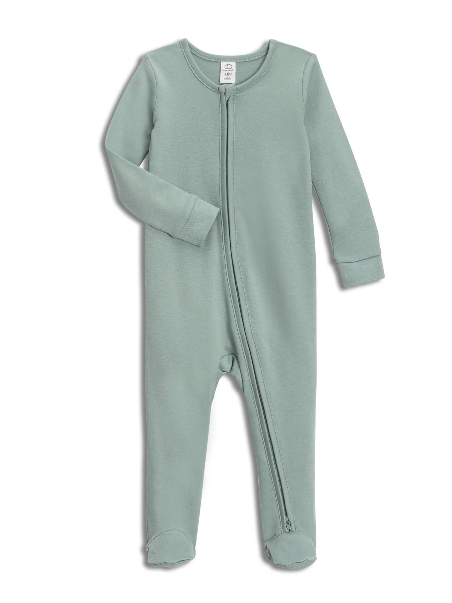 Organic Baby Peyton Zipper Sleeper - Tide