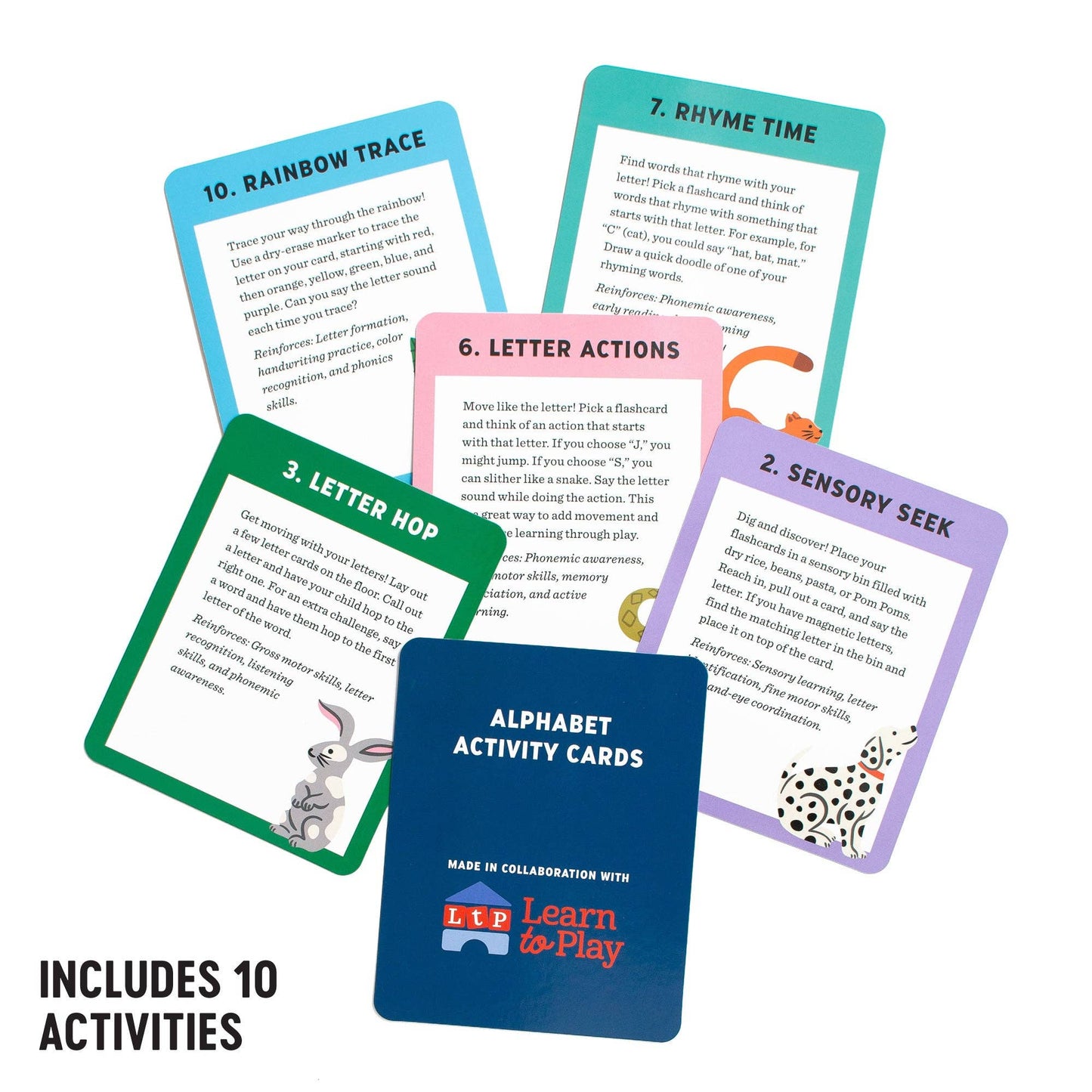 Animals A to Z Alphabet Flashcards