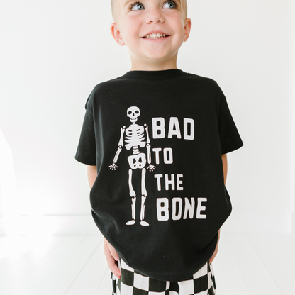 Bad to the Bone Halloween Toddler and Youth Shirt