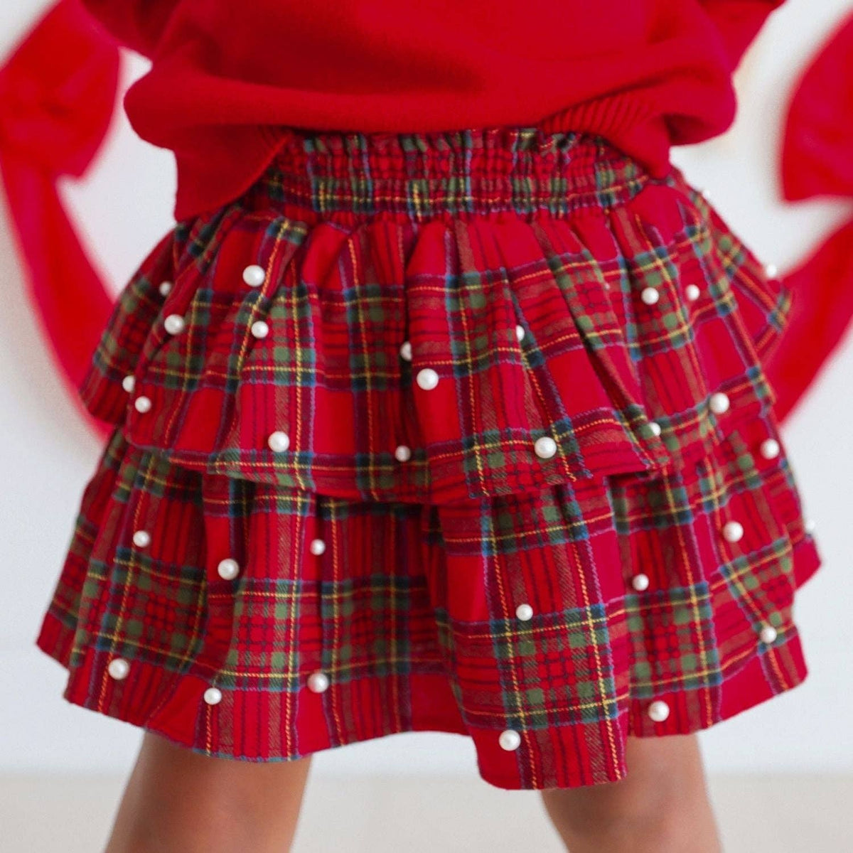 Christmas Tartan Pearl Skirt - view 3