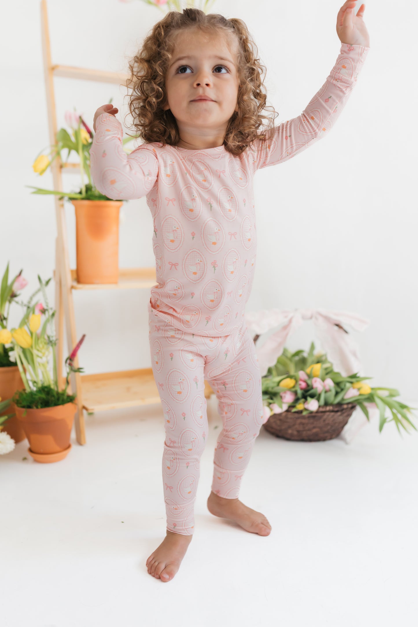 Pink Little Goose Two Piece Set