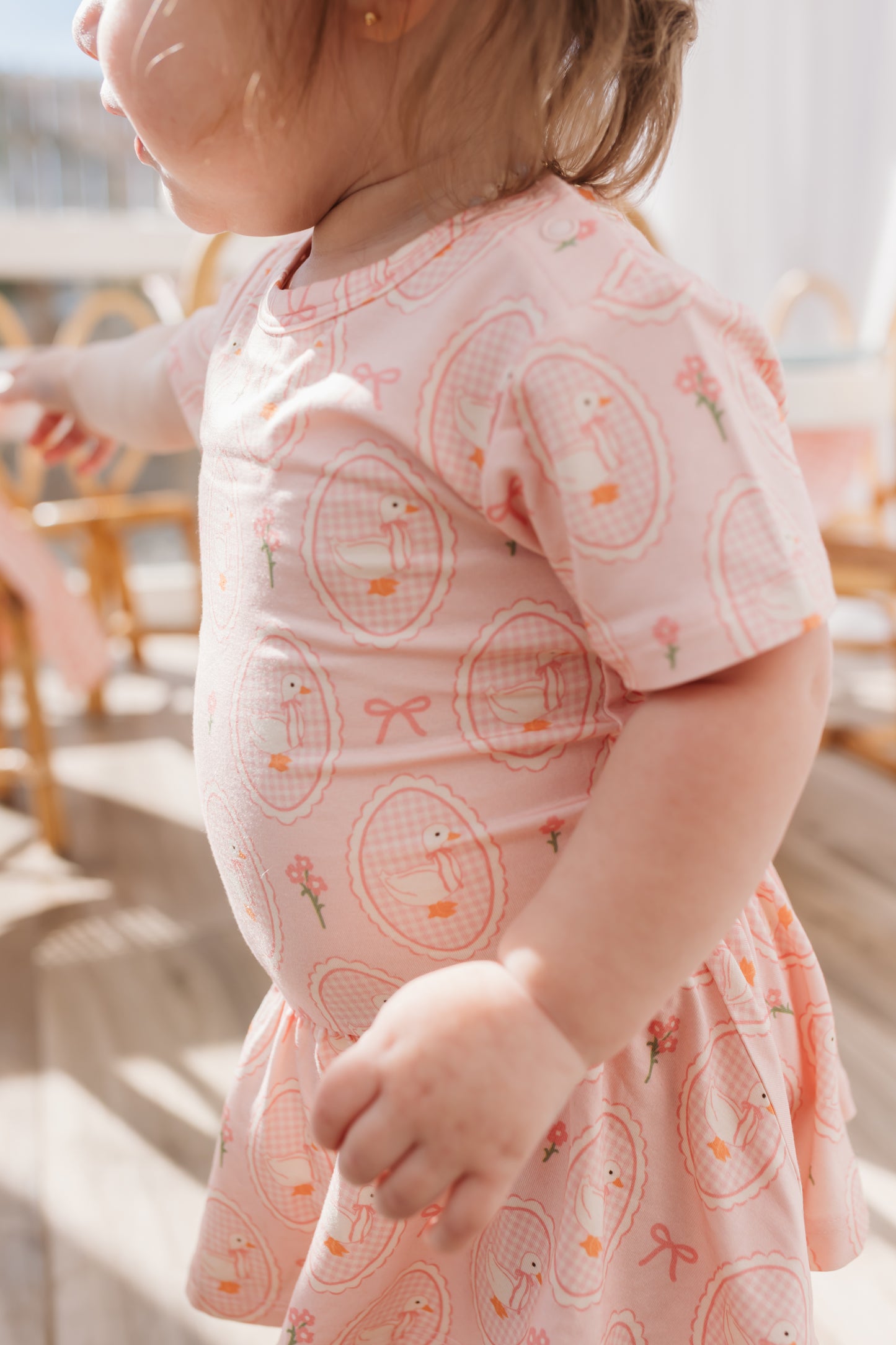 Pink Little Goose Twirl Bodysuit