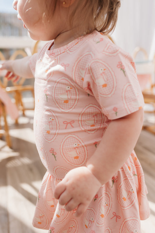 Pink Little Goose Twirl Bodysuit