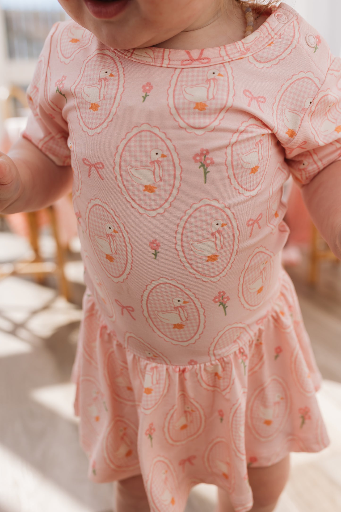 Pink Little Goose Twirl Bodysuit