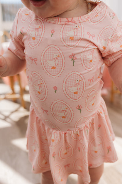 Pink Little Goose Twirl Bodysuit