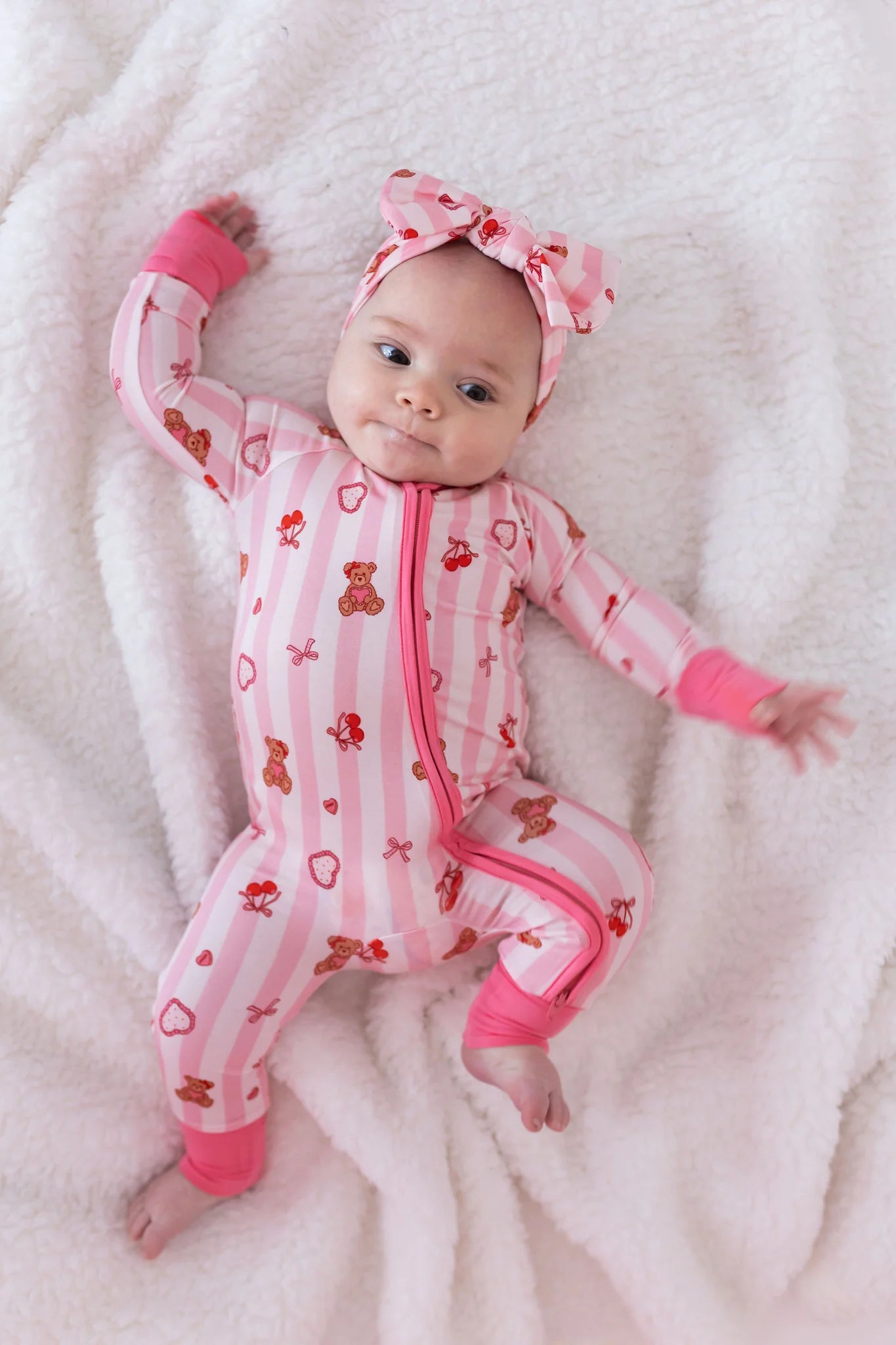 Love You Bear-y Much Zipper Romper