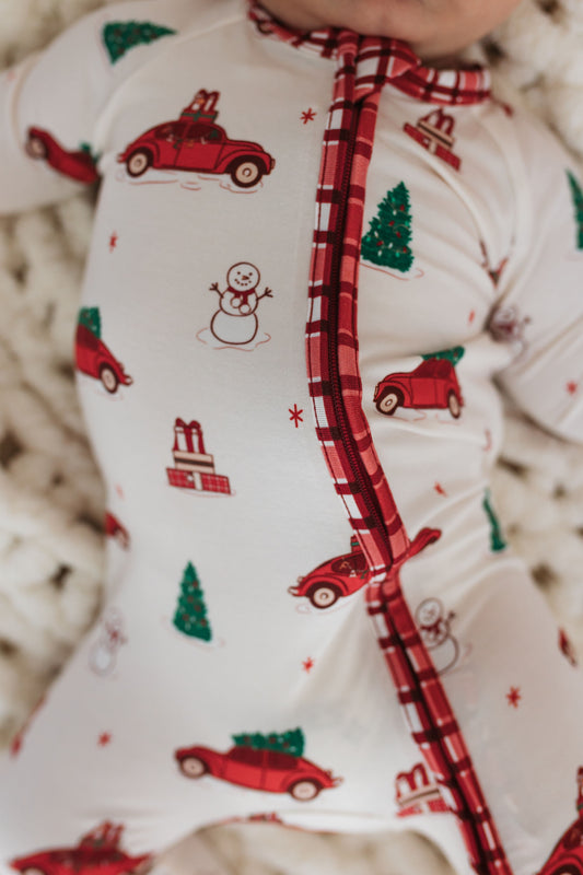 Red Holly Jolly Cruisers Zipper Romper
