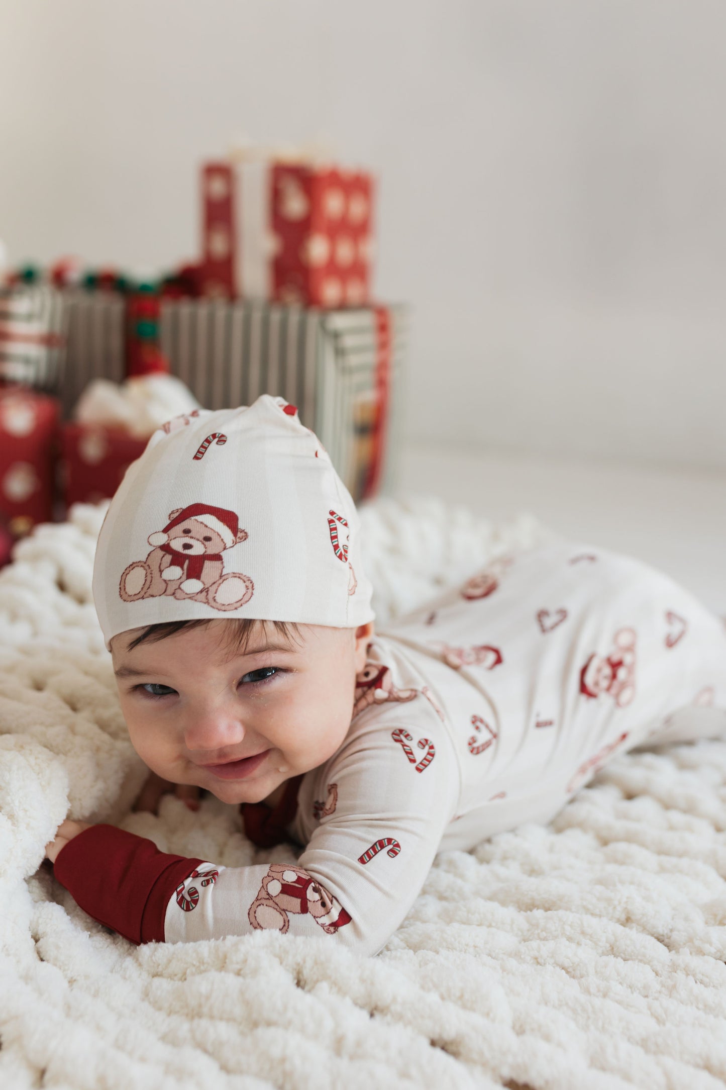 Bear-y Merry Newborn Hat