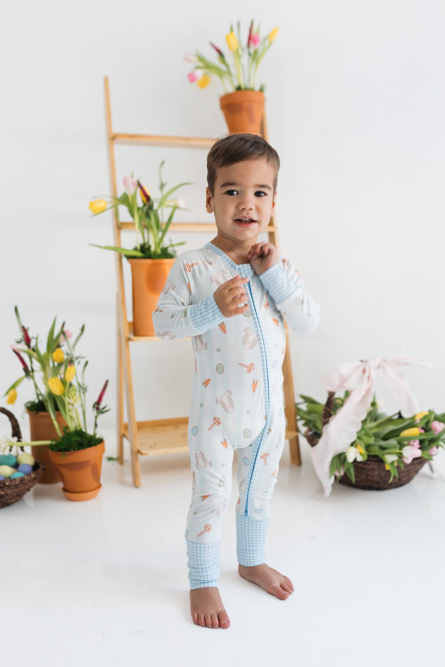 Oliver Rabbit Zipper Romper - view 7