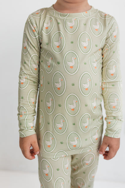 Green Little Goose Two Piece Set