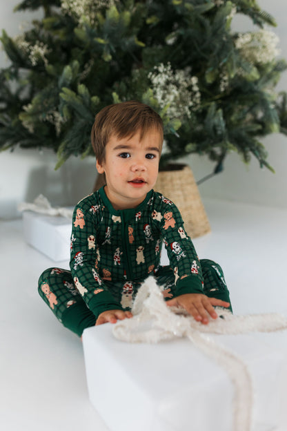 Christmas Pups Zipper Romper