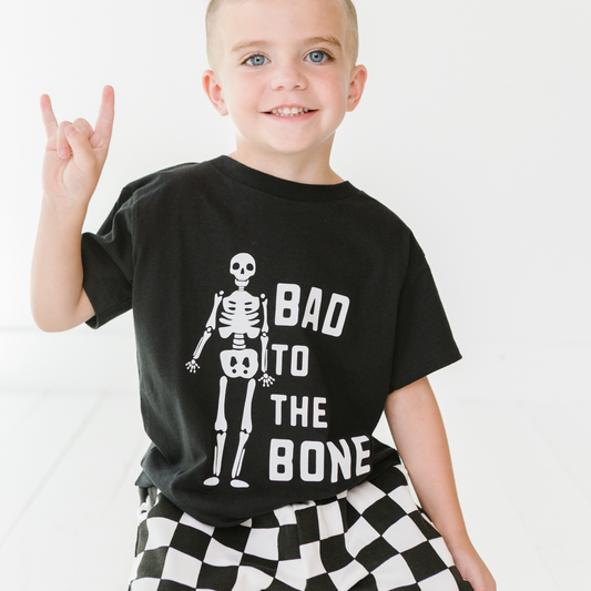 Bad to the Bone Halloween Toddler and Youth Shirt