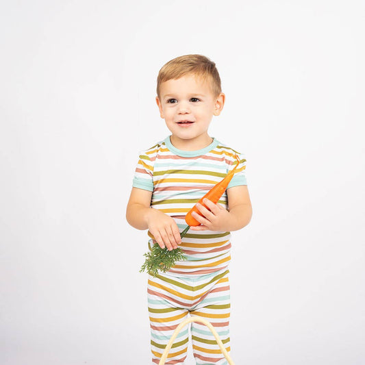 Spring Stripes Bamboo Kids Pajamas