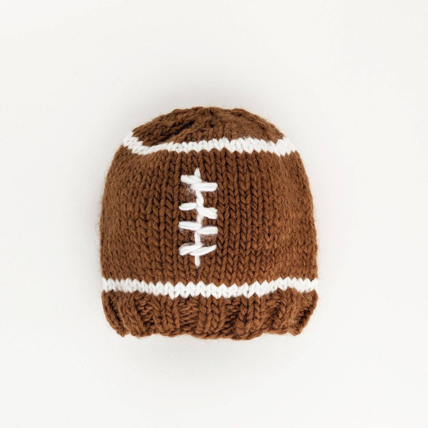 Huggalugs knit football beanie game day hat for babies and kids