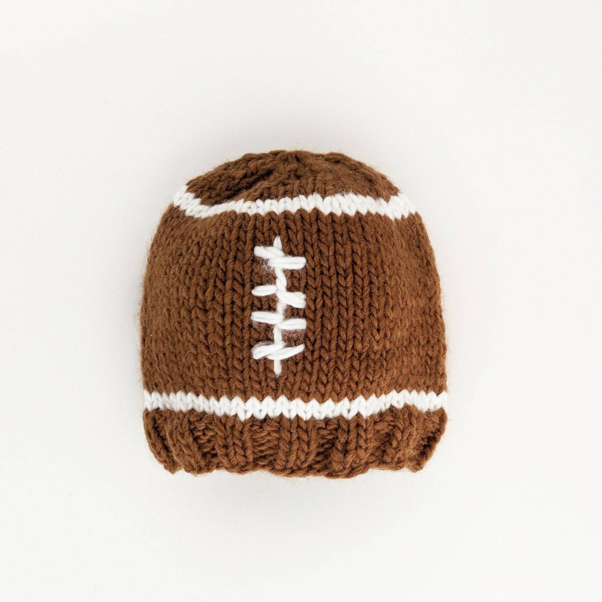 Huggalugs knit football beanie game day hat for babies and kids