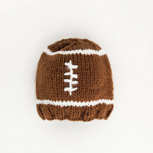 Huggalugs knit football beanie game day hat for babies and kids