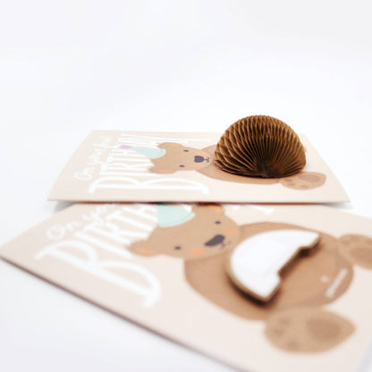 Pop-up Card - Teddy Bear - First Birthday