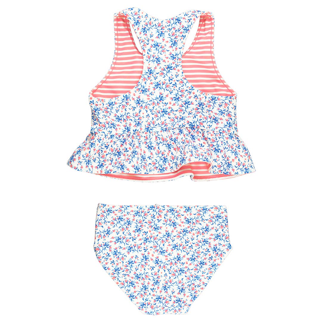 Cottage Tea Time Reversible Peplum Tankini