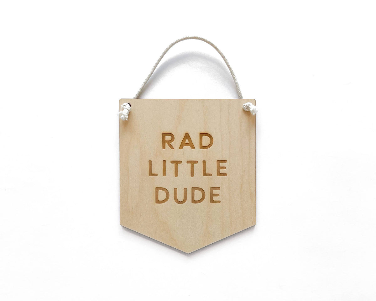 Rad Little Dude, Kids Nursery Room Decor, Baby Wall Sign