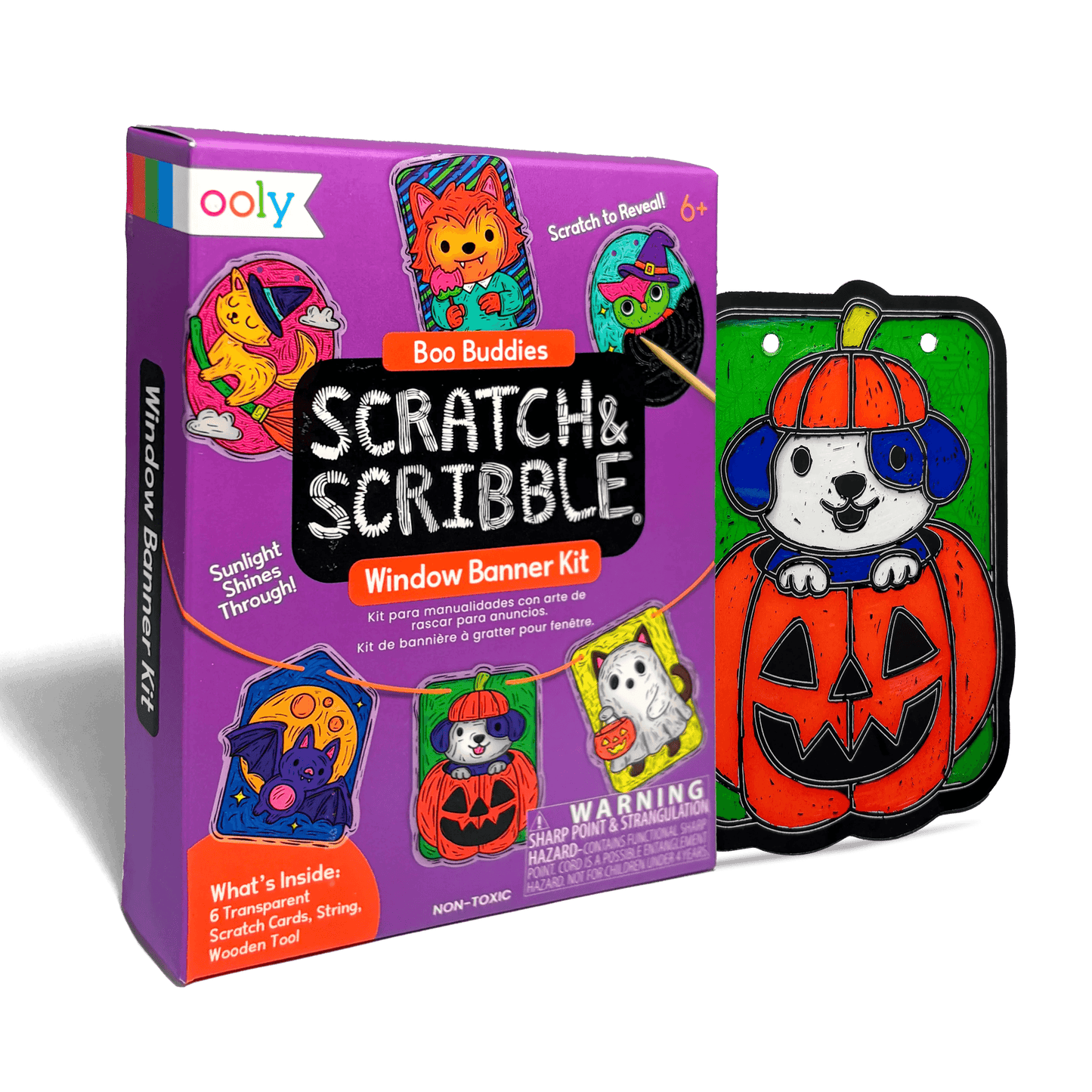 Mini Scratch & Scribble Window Banner Kit - Boo Buddies
