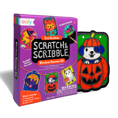 Mini Scratch & Scribble Window Banner Kit - Boo Buddies
