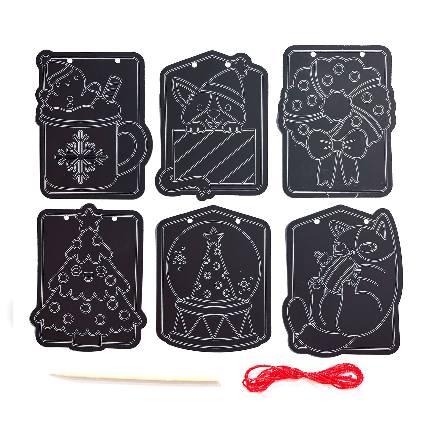 Mini Scratch & Scribble Window Banner Kit - Festive Friends - view 3