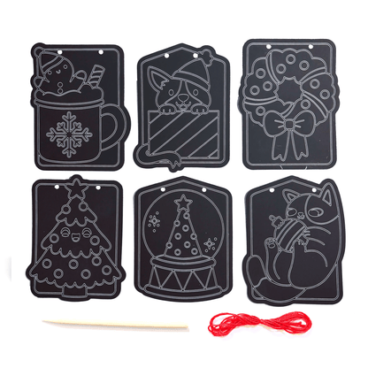 Mini Scratch & Scribble Window Banner Kit - Festive Friends - view 3