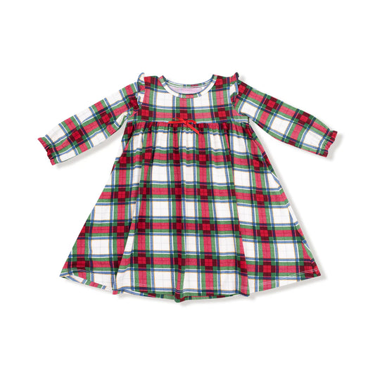 Holiday Plaid Loungewear Gown