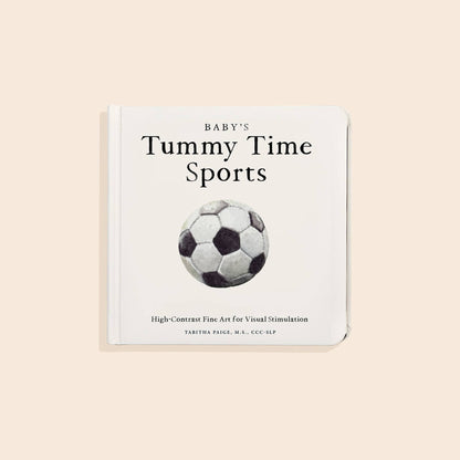 Baby's Tummy Time Sports: High-Contrast Fine Art for Visual