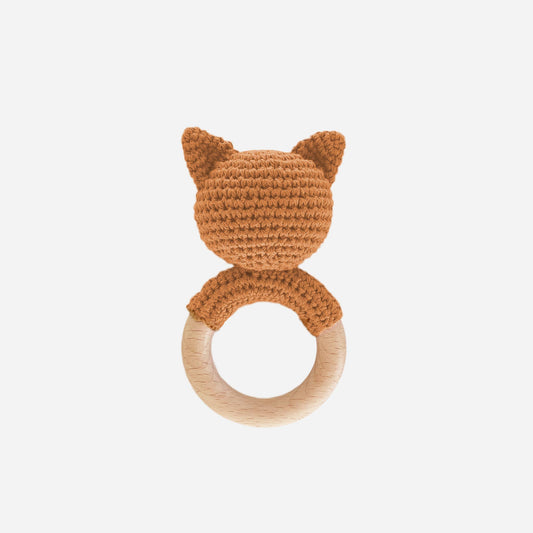 Foxy Cotton Rattle Teether