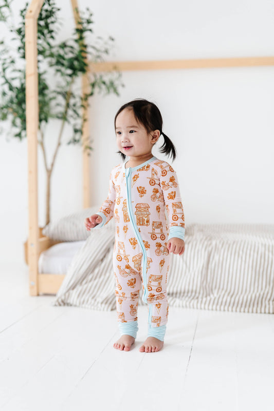 Flower Cart Bamboo Romper