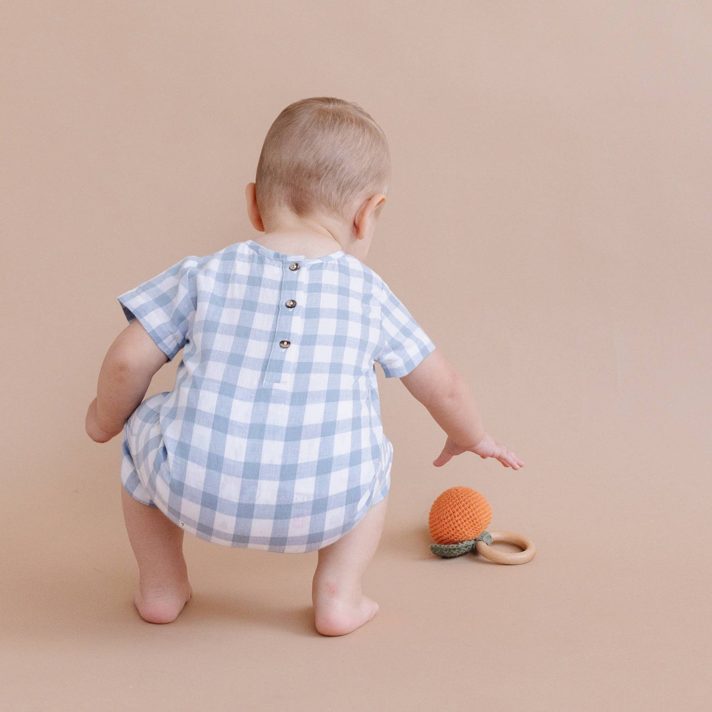 Cotton Crochet Orange Rattle Teether