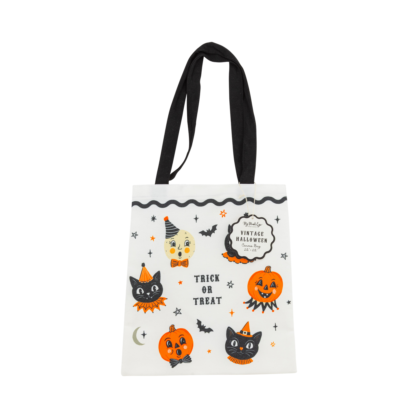 Vintage Halloween Characters Canvas Tote Bag