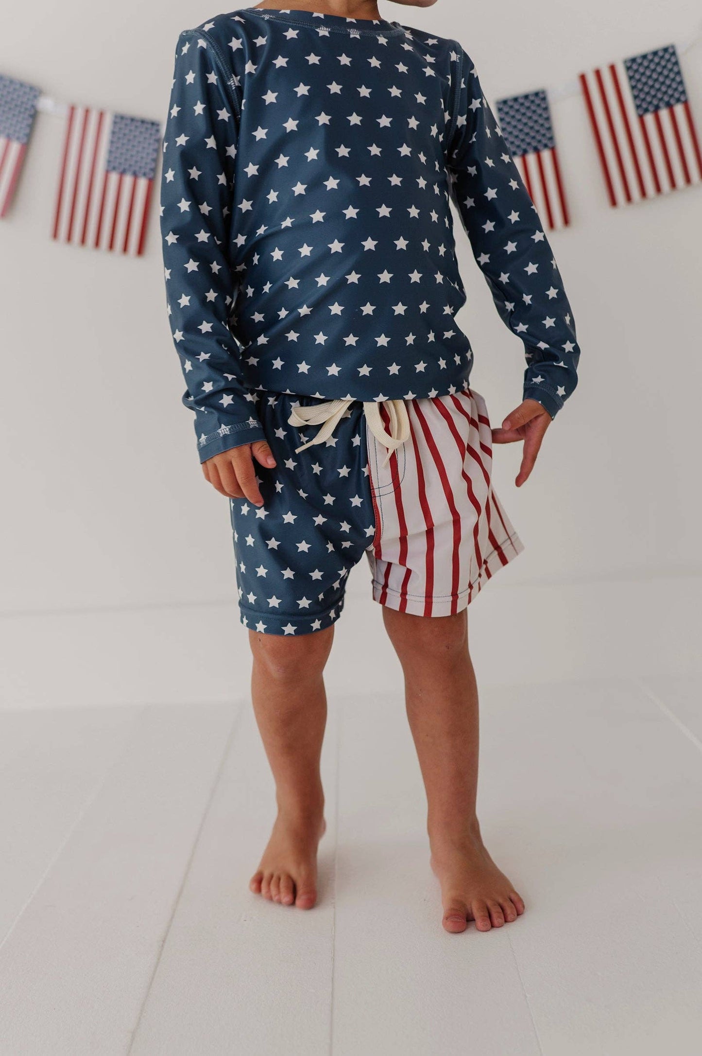 American Flag Swim Shorts