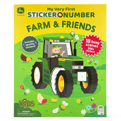 First Sticker by Number John Deere Kids Farm & Friends