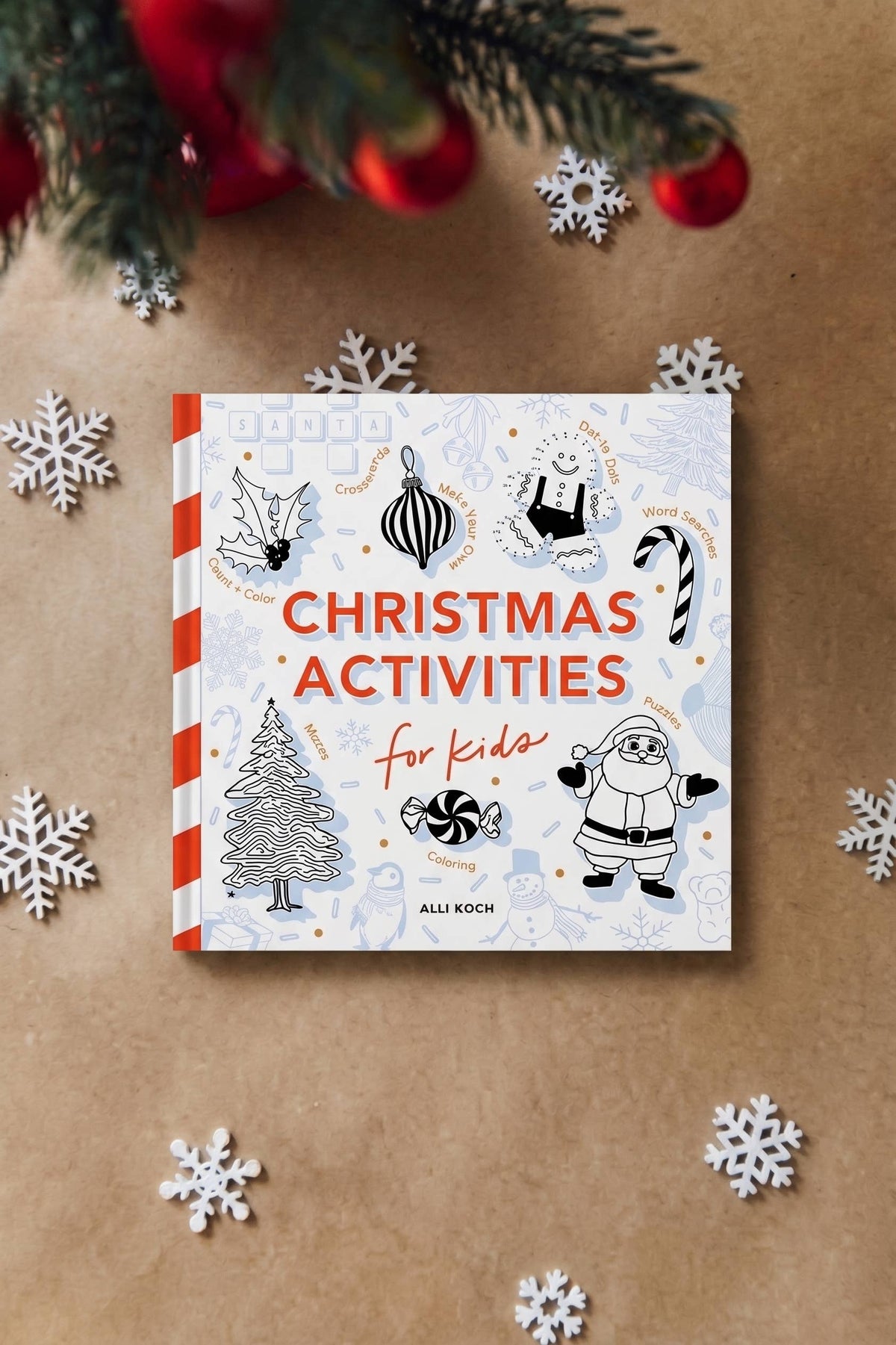 Christmas Activities holiday activity book for kids cover