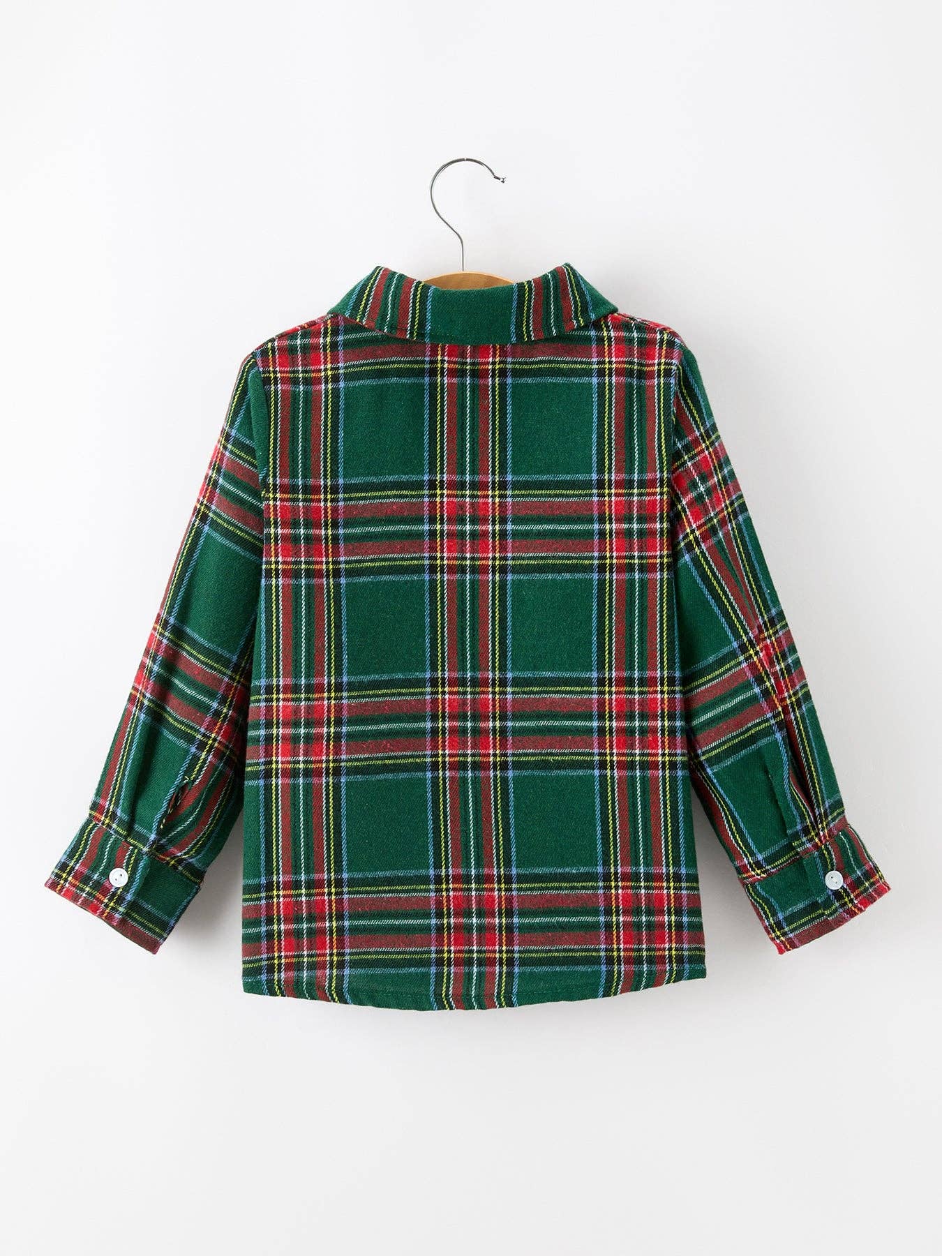 Christmas Plaid Button Down Shirt for Boys