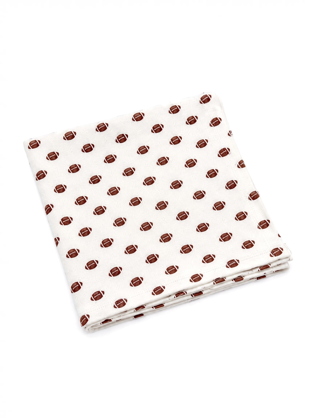Football / Organic Pointelle Swaddle Blanket