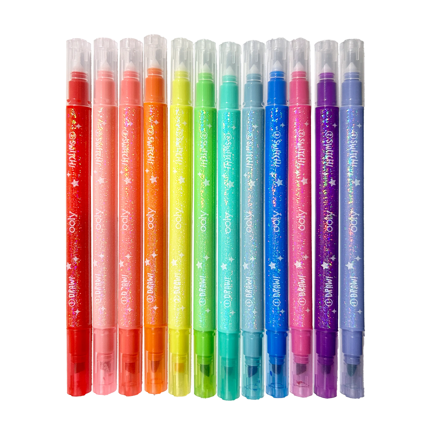 Switch-Eroo Sparkle Glittery Color Changing Markers - Set of 12