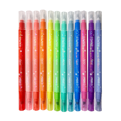 Switch-Eroo Sparkle Glittery Color Changing Markers - Set of 12