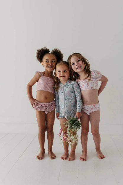 Strawberry Puff Sleeve Swimsuit