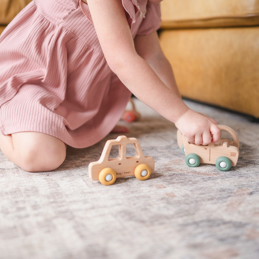 Wooden Toy Taxi | Wheelies Collection