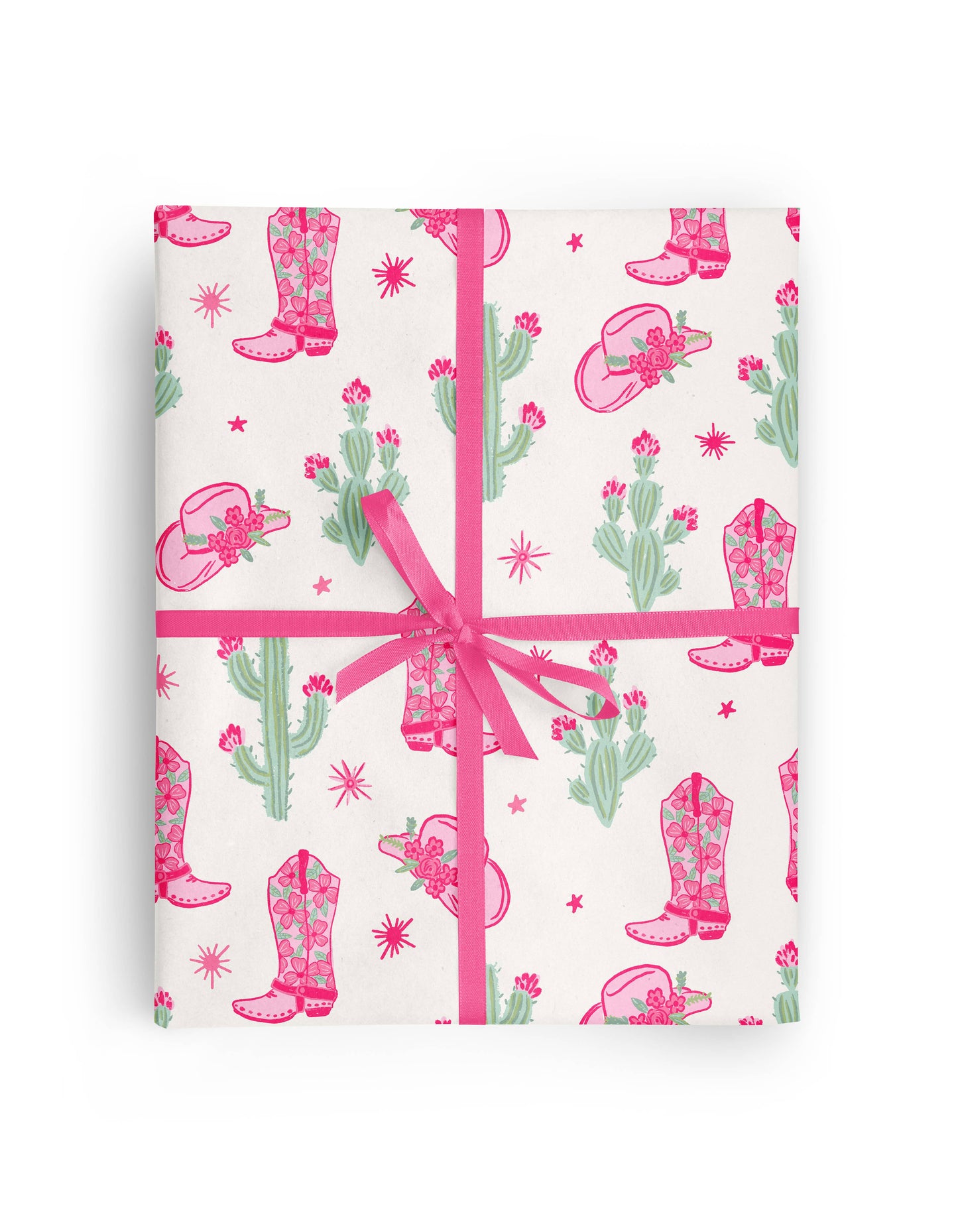 Pink Western Cowgirl Wrapping Paper Roll