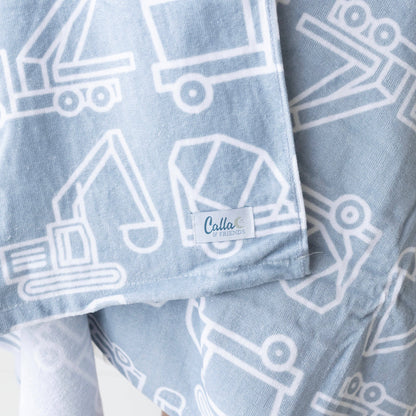 The Kenzie Beach Towel & Wet Bag - Trucks & Diggers