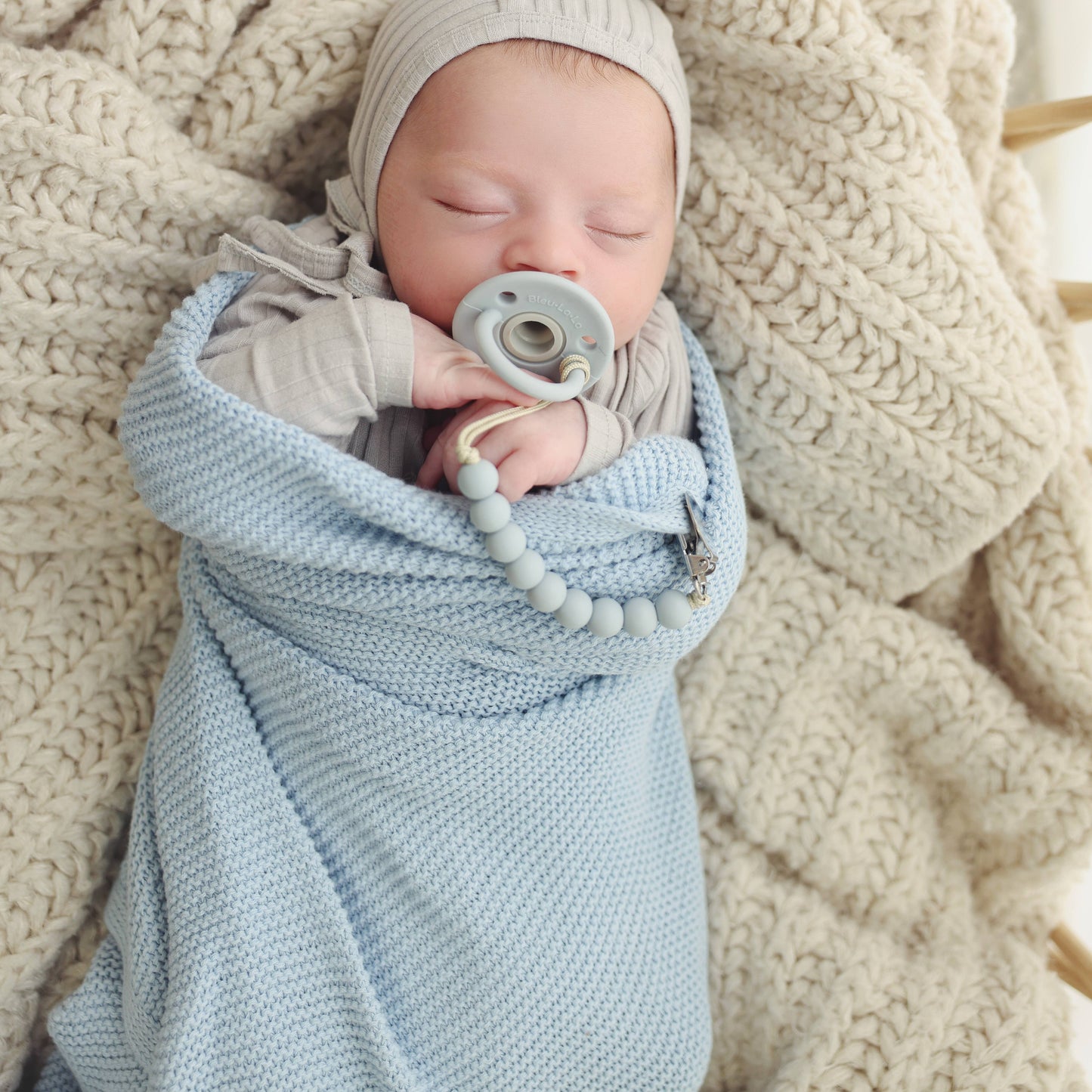 100% Organic Luxury Cotton Swaddle Receiving Baby Blanket